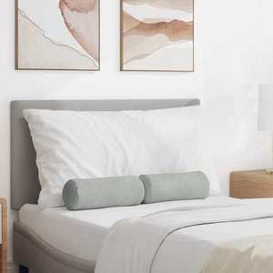 vidaXL Perne Bolster 2 pcs Gri deschis Ø 15 x 40 cm imagine