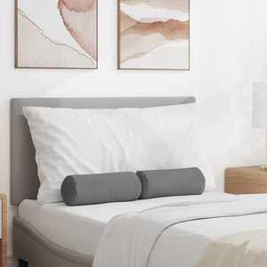 vidaXL Perne Bolster 2 pcs Gri închis Ø 15 x 40 cm imagine