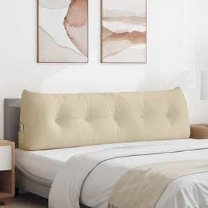 vidaXL Perna pentru spate Crem 160 x 24 x 50 cm țesătură imagine