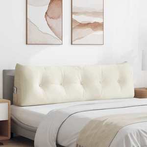 vidaXL Perna pentru spate Crem 160 x 24 x 50 cm Catifea imagine