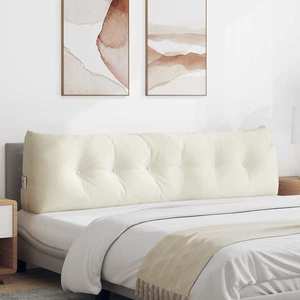 vidaXL Perna pentru spate Crem 180 x 24 x 50 cm Catifea imagine