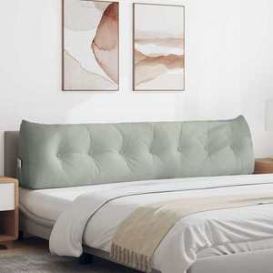 vidaXL Perna pentru spate Gri deschis 200 x 24 x 50 cm Catifea imagine