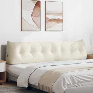 vidaXL Perna pentru spate Crem 200 x 24 x 50 cm Catifea imagine