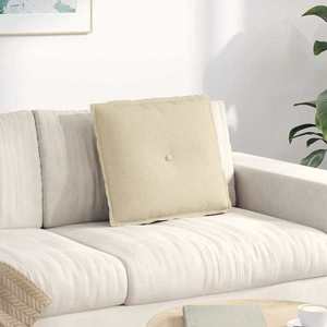 vidaXL Perna pentru spate Crem 50 x 19 x 45 cm țesătură imagine