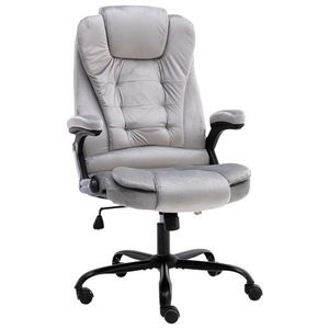 vidaXL Scaun de birou, gri deschis, catifea imagine