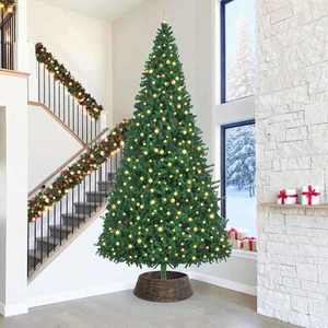 vidaXL Guler pentru Pomul de Crăciun Negru 90 x 90 x 28 cm imagine