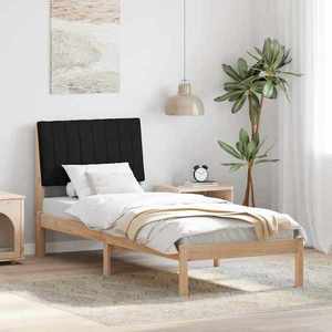 vidaXL Cadru de pat cu headboard Maro 80 x 200 cm Lemn de pin masiv imagine