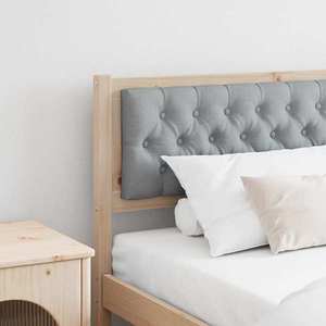 vidaXL Tăblie cap Altele Maro și gri deschis 200 cm Lemn masiv de pin imagine