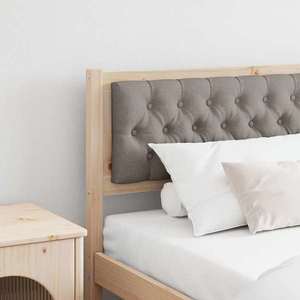 vidaXL Tăblie cap Altele Maroniu și taupe 200 cm Lemn masiv de pin imagine