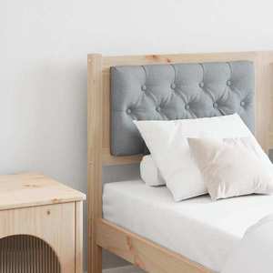 vidaXL Tăblie cap Altele Maro și gri deschis 150 cm Lemn masiv de pin imagine