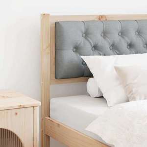 vidaXL Tăblie cap Altele Maro și gri deschis 90 cm Lemn masiv de pin imagine