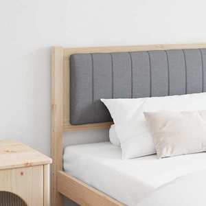 vidaXL Tăblie tapițată cu headboard Maro 200 cm Lemn de pin masiv imagine