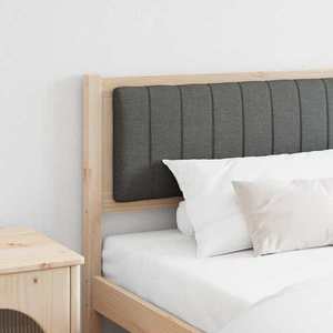 vidaXL Tăblie tapițată cu headboard Maro 200 cm Lemn de pin masiv imagine