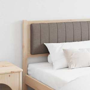 vidaXL Tăblie tapițată cu headboard Maro 200 cm Lemn de pin masiv imagine