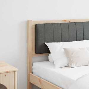 vidaXL Tăblie tapițată cu headboard Maro 180 cm Lemn de pin masiv imagine
