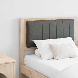 vidaXL Tăblie tapițată cu headboard Maro 160 cm Lemn de pin masiv imagine