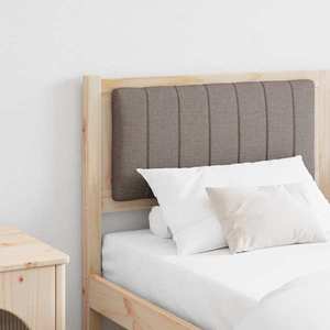 vidaXL Tăblie tapițată cu headboard Maro 160 cm Lemn de pin masiv imagine