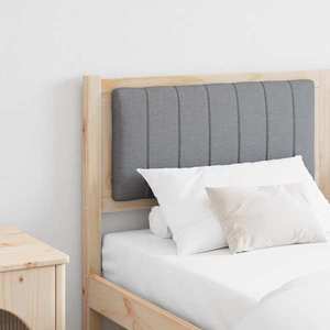 vidaXL Tăblie tapițată cu headboard Maro 150 cm Lemn de pin masiv imagine