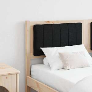 vidaXL Tăblie tapițată cu headboard Maro 140 cm Lemn de pin masiv imagine