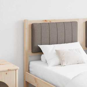 vidaXL Tăblie tapițată cu headboard Maro 140 cm Lemn de pin masiv imagine