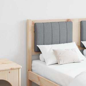 vidaXL Tăblie tapițată cu headboard Maro 120 cm Lemn de pin masiv imagine