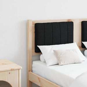 vidaXL Tăblie tapițată cu headboard Maro 120 cm Lemn de pin masiv imagine