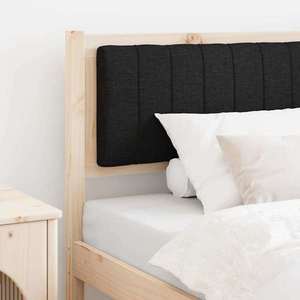 vidaXL Tăblie tapițată cu headboard Maro 100 cm Lemn de pin masiv imagine