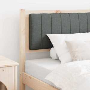 vidaXL Tăblie tapițată cu headboard Maro 90 cm Lemn de pin masiv imagine