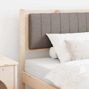 vidaXL Tăblie tapițată cu headboard Maro 90 cm Lemn de pin masiv imagine