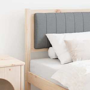 vidaXL Tăblie tapițată cu headboard Maro 80 cm Lemn de pin masiv imagine