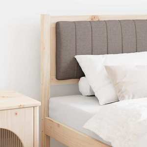 vidaXL Tăblie tapițată cu headboard Maro 80 cm Lemn de pin masiv imagine