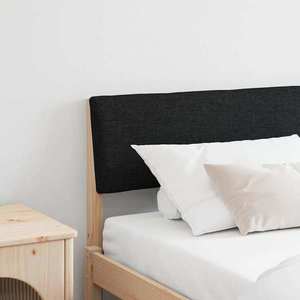 vidaXL Tăblie tapițată Negru 200 cm Lemn de pin masiv imagine