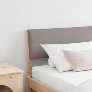 vidaXL Tăblie tapițată Gri taupe 200 cm Lemn de pin masiv imagine