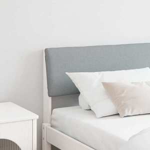 vidaXL Tăblie tapițată Gri deschis 180 cm Lemn de pin masiv imagine