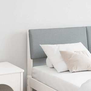 vidaXL Tăblie tapițată Gri deschis 150 cm Lemn de pin masiv imagine