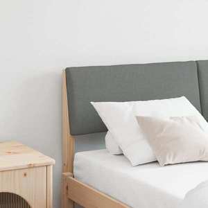 vidaXL Tăblie tapițată Gri închis 135 cm Lemn de pin masiv imagine