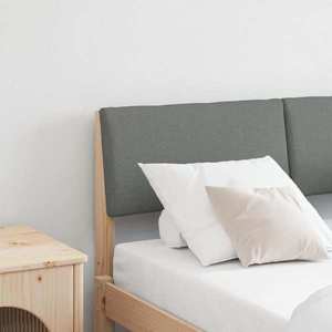 vidaXL Tăblie tapițată Gri închis 120 cm Lemn de pin masiv imagine