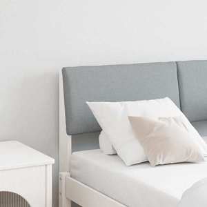 vidaXL Tăblie tapițată Gri deschis 120 cm Lemn de pin masiv imagine