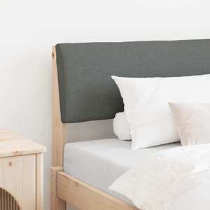 vidaXL Tăblie tapițată Gri închis 100 cm Lemn de pin masiv imagine