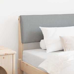 vidaXL Tăblie tapițată Gri deschis 90 cm Lemn de pin masiv imagine