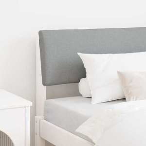 vidaXL Tăblie tapițată Gri deschis 90 cm Lemn de pin masiv imagine