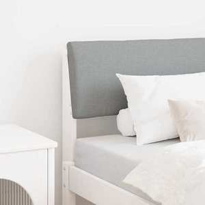 vidaXL Tăblie tapițată Gri deschis 75 cm Lemn de pin masiv imagine