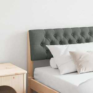 vidaXL Tăblie tapițată Gri închis 200 cm Lemn de pin masiv imagine