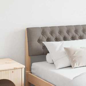 vidaXL Tăblie tapițată Gri taupe 200 cm Lemn de pin masiv imagine