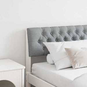 vidaXL Tăblie tapițată Gri deschis 200 cm Lemn de pin masiv imagine