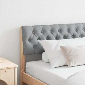 vidaXL Tăblie tapițată Gri deschis 180 cm Lemn de pin masiv imagine