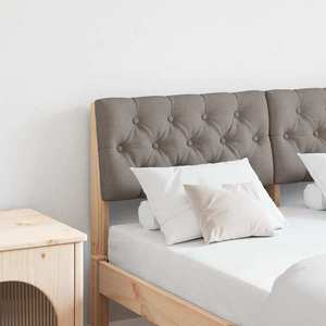 vidaXL Tăblie tapițată Gri taupe 120 cm Lemn de pin masiv imagine