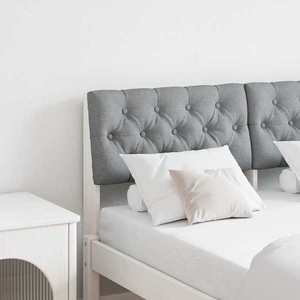 vidaXL Tăblie tapițată Gri deschis 120 cm Lemn de pin masiv imagine