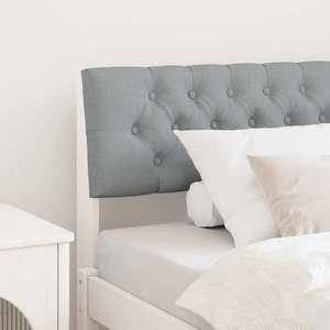 vidaXL Tăblie tapițată Gri deschis 100 cm Lemn de pin masiv imagine