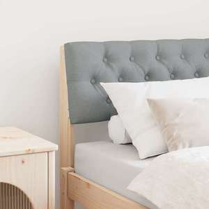 vidaXL Tăblie tapițată Gri deschis 75 cm Lemn de pin masiv imagine